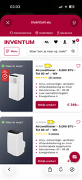 Inventum Airco AC126WH – 12.000 BTU | Tot 105 m³