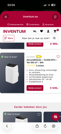 Inventum Airco AC906W – 9.000 BTU | Slaapfunctie