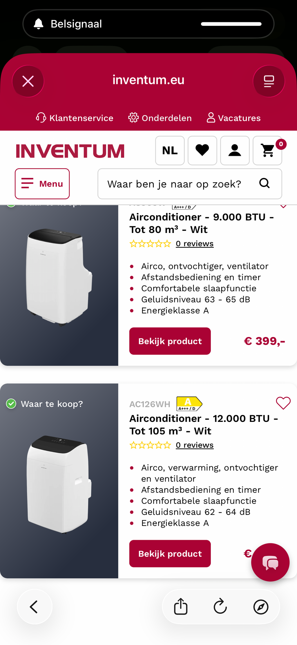 Inventum Airco AC901 – 9.000 BTU | Tot 80 m³