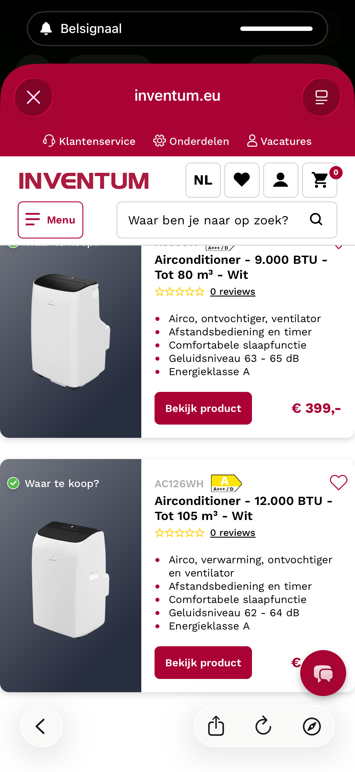 Inventum Airco AC901 – 9.000 BTU | Tot 80 m³